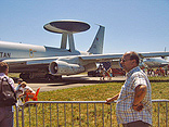 Frans before a NATO AWACS plane.
