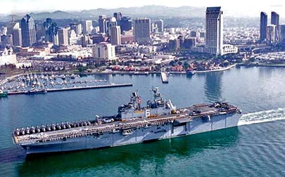 USS Bonhomme Richard leaves San Diego