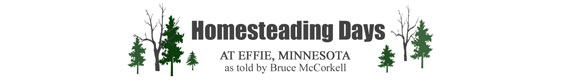 Homesteading Days at Effie, Minnesota, as toldby Bruce McCorkell